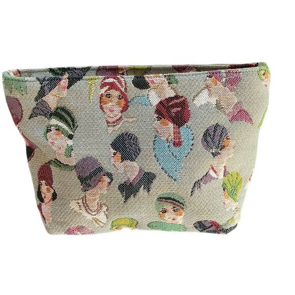 Jules Pansu Paris Tapesty Cosmetic Make-Up Pouch - Picture 2 of 9